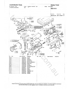 AEG BUS18X Spare Parts