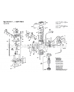 Bosch GOF 1700 E 0601611737 Spare Parts