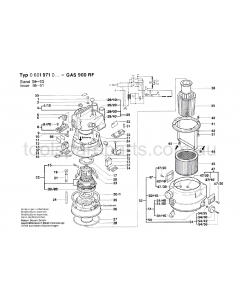 Bosch GAS 900 RF 0601971037 Spare Parts