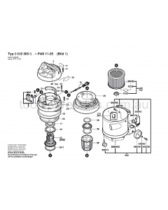 Bosch PAS 11-25 0603305037 Spare Parts
