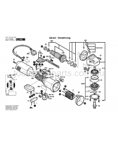 Bosch GWS 10-125 C 0601702737 Spare Parts