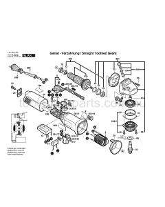 Bosch GWS 10-125 C 0601802537 Spare Parts