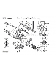 Bosch GWS 10-125C 0601802737 Spare Parts