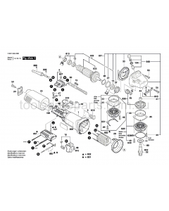 Bosch GWS 14-125 CIE 3601H25040 Spare Parts