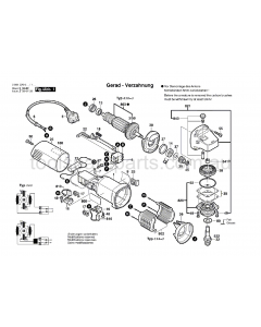 Bosch GWS 5-100 0601376037 Spare Parts