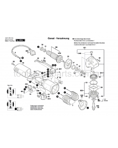 Bosch GWS 6-115 06013750DA Spare Parts
