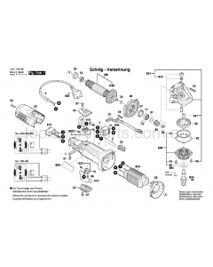 Bosch GWS 7-100 3601C88040 Spare Parts