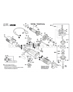 Bosch GWS 7-100 T 3601C88640 Spare Parts