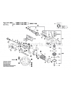Bosch GWS 7-115 0601380037 Spare Parts