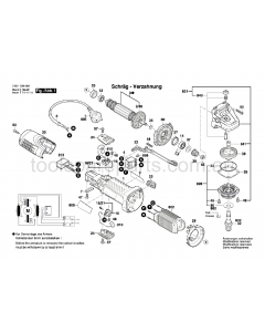 Bosch GWS 7-125 3601C88042 Spare Parts