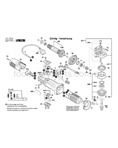 Bosch GWS 7-125 T 3601C88642 Spare Parts