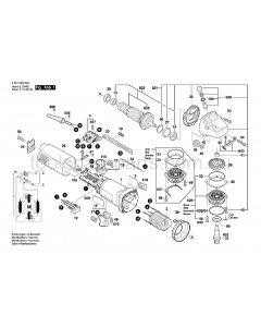 Bosch GWS 8-115 3601H20040 Spare Parts