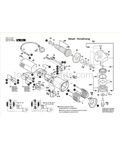 Bosch GWS 8-125 C 0601377737 Spare Parts
