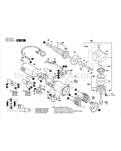 Bosch GWS 8-125 C 06013777D7 Spare Parts