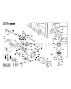 Bosch GWS 9-115 3601G90040 Spare Parts
