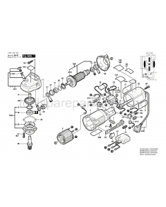 Bosch GWS 9-125 CE 0601344737 Spare Parts
