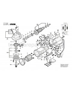 Bosch GWS 9-125 CS 0601343037 Spare Parts