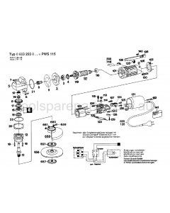 Bosch PWS 115 0603255037 Spare Parts
