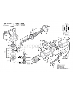 Bosch PWS 7-125 E 0603277637 Spare Parts