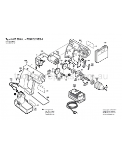 Bosch PBM 7.2 VES-1 0603933637 Spare Parts