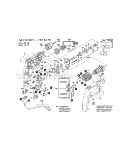 Bosch PSR 420 RE 0603297537 Spare Parts