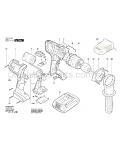 Bosch GSR 18 VE-2-LI 3601H65340 Spare Parts