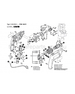 Bosch PSB 450 R 0603312637 Spare Parts
