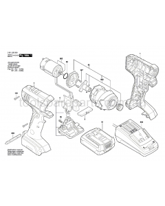 Bosch GDR 1080-LI 3601JB3940 Spare Parts