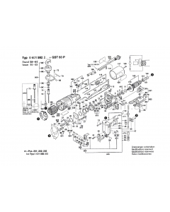 Bosch GST 60 P 0601582237 Spare Parts