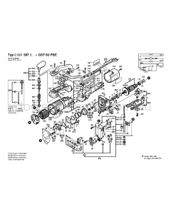 Bosch GST 60 PBE 0601587537 Spare Parts