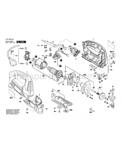 Bosch GST 75 BE 3601E8E041 Spare Parts