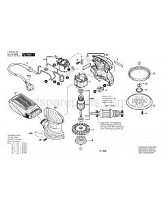 Bosch PEX 220 A 3603C78040 Spare Parts