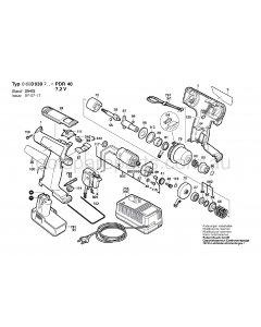 Bosch PDR 7.2 VE 0603939737 Spare Parts