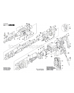 Bosch GBH 2-23 REA 3611B50540 Spare Parts