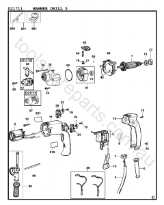 DeWalt D21711 - Type 5 Spare Parts