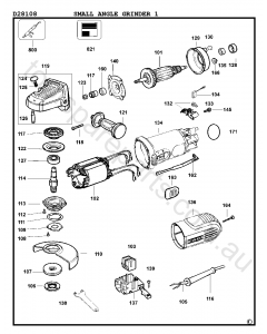 DeWalt D28108 - Type 1 Spare Parts