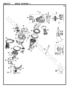 DeWalt DWE4557 - Type 1 Spare Parts