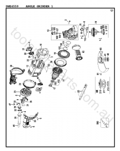 DeWalt DWE4559 - Type 1 Spare Parts