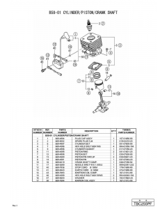 Hitachi ENGINE BRUSH CUTTER TBC255PF (FOR USA) Spare Parts