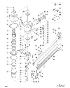 Hitachi STRIP NAILER NR90AC3 Spare Parts