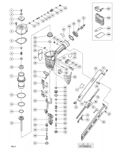 Hitachi FINISH NAILER NT65MA3 Spare Parts