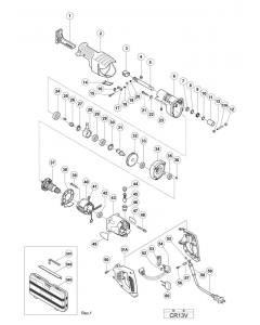 Hitachi 130MM RECIPROCATING SAW CR13V Spare Parts