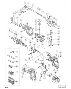 Hitachi CORDLESS RECIPROCATING SAW CR14DSL Spare Parts