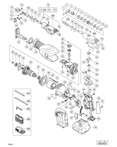 Hitachi 24V CORDLESS SABER SAW CR24DV Spare Parts