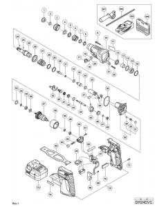 Hitachi CORDLESS ROTARY HAMMER DH24DVC Spare Parts
