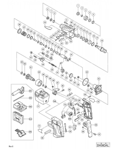 Hitachi CORDLESS ROTARY HAMMER DH36DAL Spare Parts