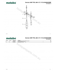 Metabo Service UNIT FRL-200 1/2" 2-TLG M.MANOME 0901063850 10 Spare Parts