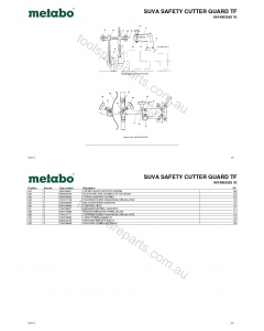 Metabo SUVA SAFETY CUTTER GUARD TF 0914003563 10 Spare Parts