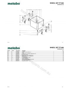 Metabo WHEEL SET TF 904 0914016134 10 Spare Parts
