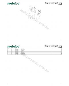 Metabo Stop for cutting off, long 31026000 Spare Parts